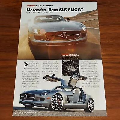 Mercedes Benz Sls Amg Gt Magazine Article Motor Trend First Drive Gullwing Doors • $9.87