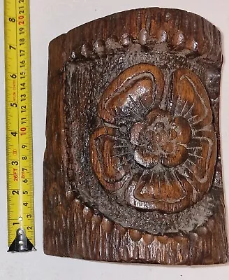 Carved Log Depicting Either The Yorkshire Rose Or Lancs Rose. Made To Hang Good • £3