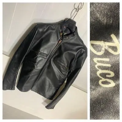  BUCO 60's Vintage J100 Leather Rider Jacket 38 Made In England SUPER RARE! • $1777.99