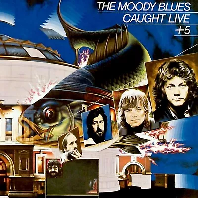 MOODY BLUES Caught Live + 5 BANNER HUGE 4X4 Ft Fabric Poster Tapestry Flag Art • $29.95