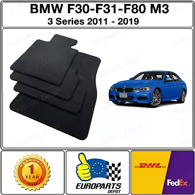 BMW F30 F80 M3 F31 3 Series Velour Carpet Floor Mat Set 2011-2019 • $66.45