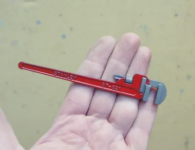 1/6 Scale Miniature Pipe Wrench Solid Metal Tool • $11.56