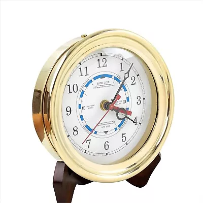 Nautical 7.5  Timekeeping Perfection Solid Brass Clock Tide Monitoring Clock • $110