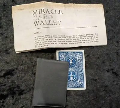 (H) MIRACLE CARD WALLET. Mentalism Card Trickcard Magic. • £4.99