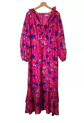 Finders Keepers Maxi Pink Floral Dress Womens XL • $29.99