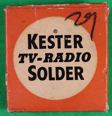 Vintage Kester Tv - Radio Solder - With Box & Instructions • $9.99