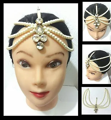 Head Matha Patti Hijab Jewellery Chain Gold Indian Tikka Headpiece Hair Piece    • $10.09