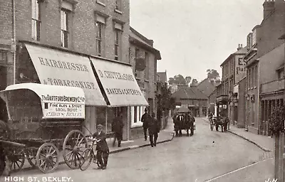 RP Postcard - High Street Bexley Kent.    Dartford Brewery Advertising Cart • £4