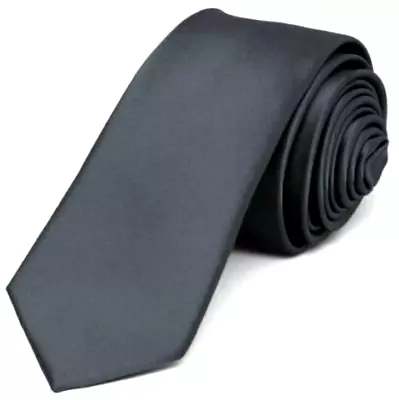 Zipper Tie GREY TIE - Permanent Knot And Zipper Allows You To Adjust Neck - NEW • $7.49