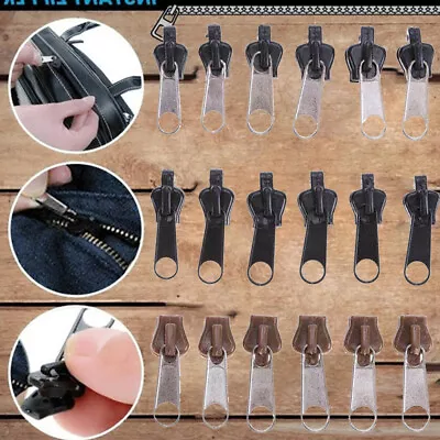 6 Pcs Set Instant Zipper Universal Instant Fix Zipper Repair Kit Replacement Zip • £3.99