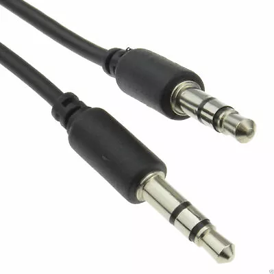 Slimline PRO Low Profile 3.5mm Jack To Jack AUX Stereo Audio Cable Lead    0.5m • £1.88