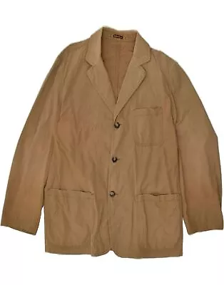 MARLBORO CLASSICS Mens 3 Button Blazer Jacket EU 50 Large Brown Cotton NR11 • $38.15