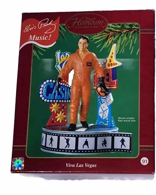 Elvis Presley Viva Las Vegas Singing Christmas Ornament Musical Carlton Heirloom • $12.50