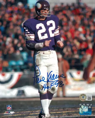 Paul Krause Autographed/Signed Minnesota Vikings 8x10 Photo HOF BAS 33082 • $29.99