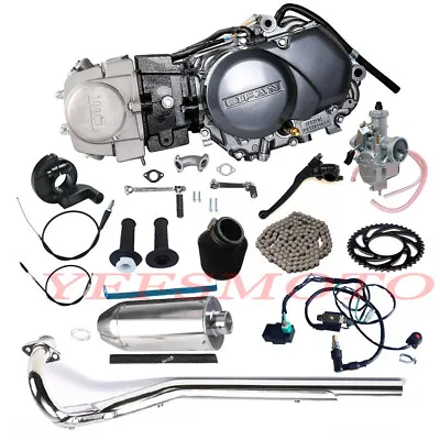 Full Lifan 125cc 4 Gear Kick Start Engine Motor Kit For Honda CL70 CT70 140cc US • $384.35