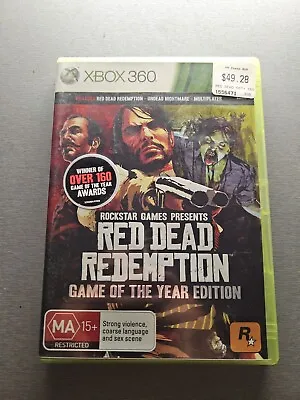 Red Dead Redemption Undead Nightmare Game Of The Year Edition XBOX 360 Rockstar • $49.95