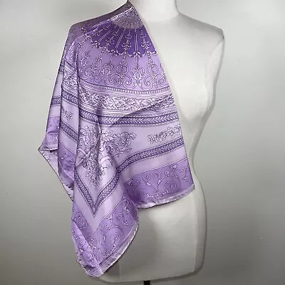 Versace Classic Design Lavender Silk Square Scarf New In Packaging • $375