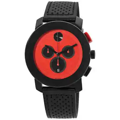 Movado Bold Chronograph Quartz Red Dial Men's Watch 3600765 • $224.40