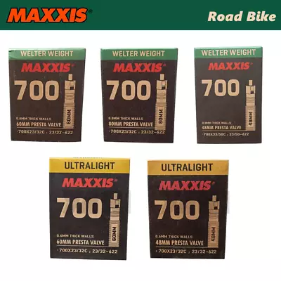 Maxxis Ultralight/Welter Weight Inner Tube 700x23-32C Road Bike FV 48/60/80mm • $21.89