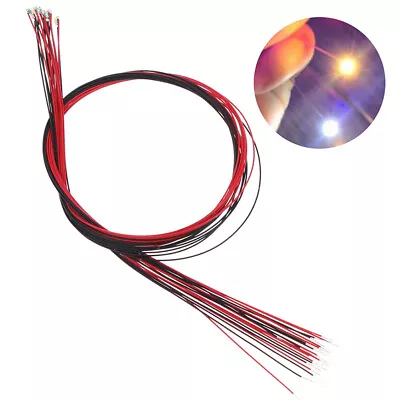 10Pcs 20cm T0603wm Soldered Micro Litz Wired Leads Warm White Smd Led 06;bz • $3.70