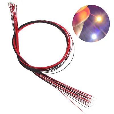 10Pcs 20cm T0603wm Soldered Micro Litz Wired Leads Warm White Smd Led 06HVE-WR • $2.50