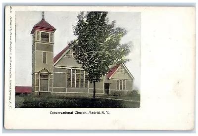 C1905 Congregational Church Exterior Madrid New York NY Vintage Antique Postcard • $14.98