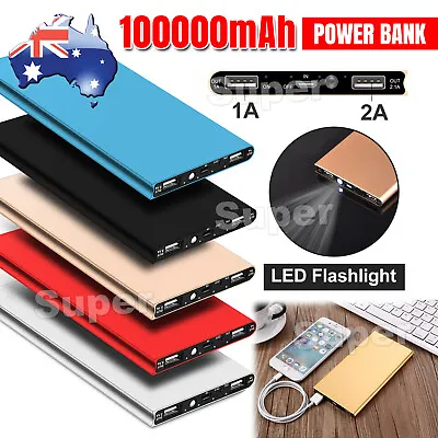 $18.85 • Buy 100000mAh Portable Power Bank USB Battery Charger Powerbank For IPhone Mobile
