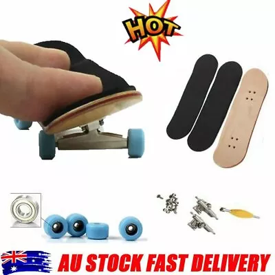 Complete Wooden Fingerboard Finger Skate Board Maple Wood Set Kids Toys GiCZ • $11.94