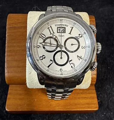 TOURNEAU SAFARI 43MM CHRONOGRAPH STAINLESS STEEL SWISS MADE QUARTZ Pre-owned • $185