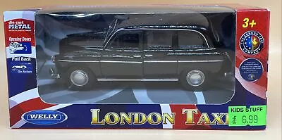 London Black Cab Taxi Pull Back Model Kids Toy Die Cast Metal Welly New Boxed • £6.99