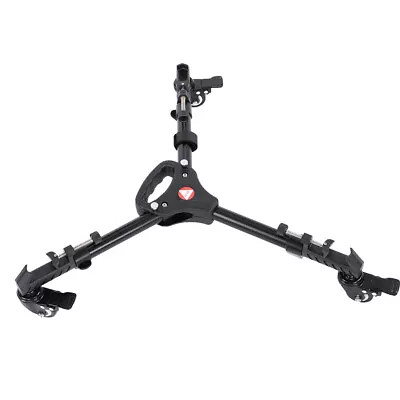  VX-600 Foldable Tripod Dolly 3 Wheels Stand Pulley Base Universal Ca BHC • $111.86