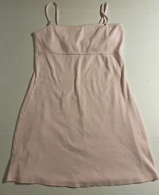 Moda International Babydoll Mini Dress Body Con Size Large Pink Strap Padded Bra • $8.99