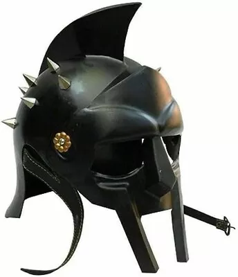 Medieval Black Maximus Gladiator | Viking Ancient Knight Greek Roman Armor Helme • $94.04
