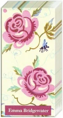 £2.99 • Buy Emma Bridgewater Pocket Tissues Rose And Bee 21 Cm Sq 4 Ply 2 Packs