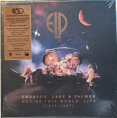 EMERSON LAKE & PALMER- OUT OF THIS WORLD LIVE (1970-1997) CD- Signed Carl Palmer • $89.99