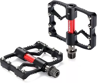 KOOTU Bike Flat Pedals 9/16  Road Bicycle MTB Aluminum Sealed Bearing Pedals • $20.99