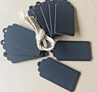 15 PCS Tie-on Black Chalkboard Tags Wedding Tables Numbers Bottle Necks Gift Tag • £4.99