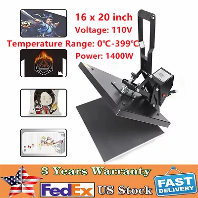 16 X 20  T-shirt Heat Press Machine Horizontal Version Heat Sublimation Transfer • $243.20