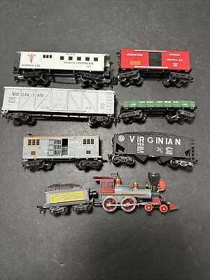 MANTUA HO SCALE METAL GEORGIA CENTRAL R.R. 4-4-0 STEAM ENGINE & TENDER Set 8pcs • $21.49