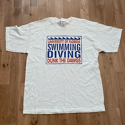 Vintage Florida Gators Swimming Diving Beat Georgia Athletic T-Shirt Size XL 90s • $19.99