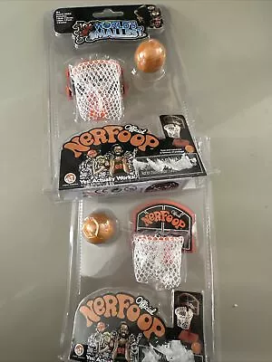 World's Smallest - NERFoop Basketball Goal Set Mini Hoop Sealed NIP Lot Of 2 • $11.99