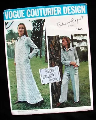 1970s Vogue FORQUET PATTERN Couturier Jumpsuit & Tunic UNCUT & Label 36B Vintage • $72