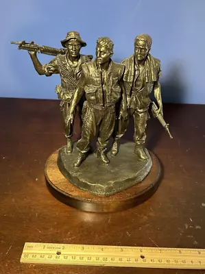 Official Three Servicemen Frederick E. Hart Franklin Mint 1988 Bronze Sculpture • $349.99