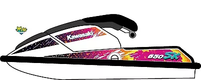 Jet Ski Graphic Kit For Kawasaki 650SX  - Decal Sticker Vintage Stand Up • $388.94