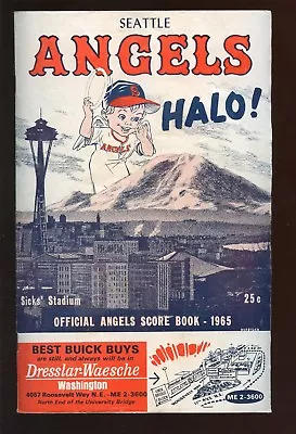 1965 Pacific Coast League Program Portland At Seattle Angels • $65