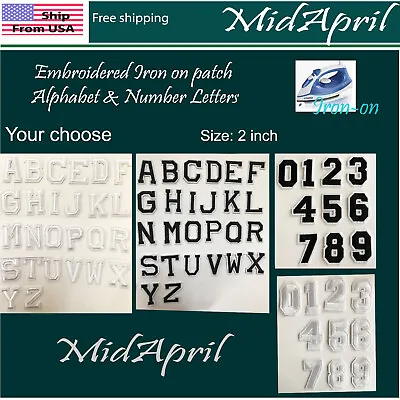 $1.69 • Buy 2  Embroidered Patch Alphabet Letters  Iron On Your Choose