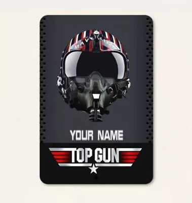 Top Gun Maverick Helmet Inspired Custom Personalized Sign YOUR Name 8x12 • $32.05