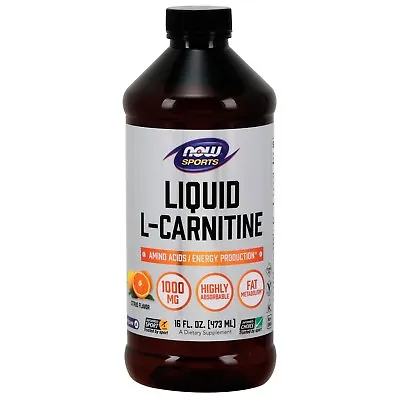 NOW Foods L-Carnitine Citrus Liquid 1000 Mg 16 Fl Oz • $17.99