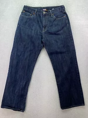 Lucky Brand Mens Size 33x29 Dark Wash Newman Straight Leg Denim Jeans *Flaw • $15.25