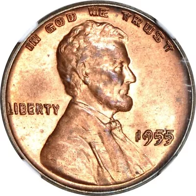 1955 1C Doubled Die Obverse Lincoln Cent NGC MS65RB • $19795